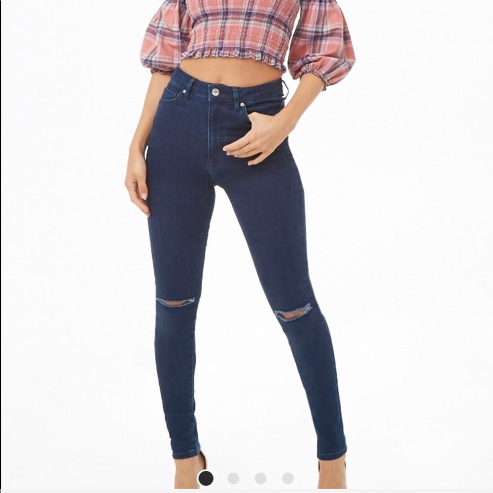 Sculpted High Rise Skinny Jeans
